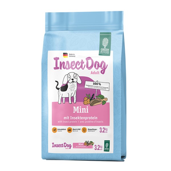 인섹트도그 하이포알러지 미니 어덜트 독일 강아지 사료, 밀웜, 3.2kg, 1개