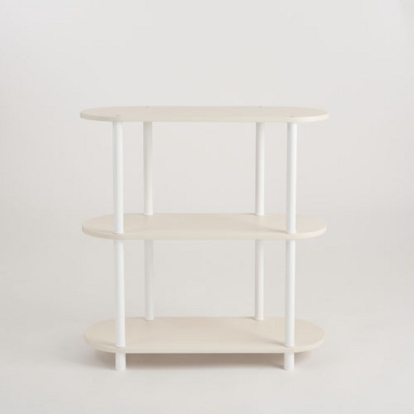 룸앤홈 모노 라운드 3단 선반, 샌드베이지