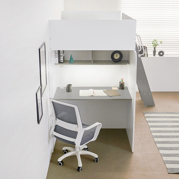 e스마트 시크릿 책상형 2층 벙커침대 풀세트, 3. 옷장형_메이플