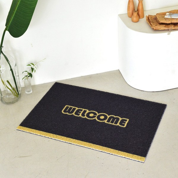  지오닉스발매트 웰컴 바닥 발판 업소 사무실 상가 매장 현관 출입구 코일 발매트, 60x120cm, 1개, 옐로우웰컴 