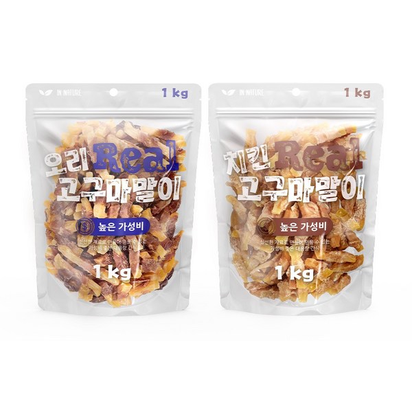 인네이처 리얼 치킨 고구마말이 1kg, 치킨 고구마, 1개