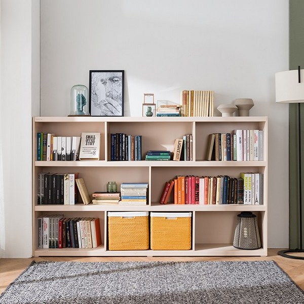  리바트 프렌즈소호 2000 낮은책장(오크 아이보리), 아이보리 