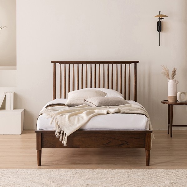 [삼익가구] 위럭스 원목 침대(매트제외-슈퍼싱글), 월넛