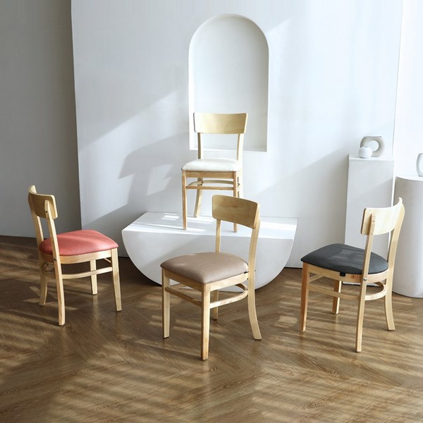  린백 LB21K 카페 인테리어 원목 식탁의자, 아이보리 