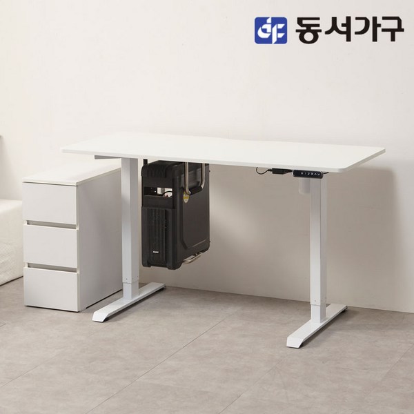동서가구 소이 전동책상 1600 모션데스크 풀세트 YUR127, 올화이트
