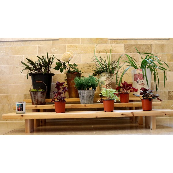 원목 완제품 화분받침대 화분 다용도 진열대 정리대 선반 다이 1단 2단 3단 (개별상품), 대, 높이23CM