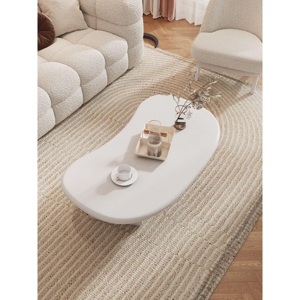 구름테이블 인테리어 화이트 모던 클라우드 뭉게구름 라운드 곡선, 구름탁자90x60x40