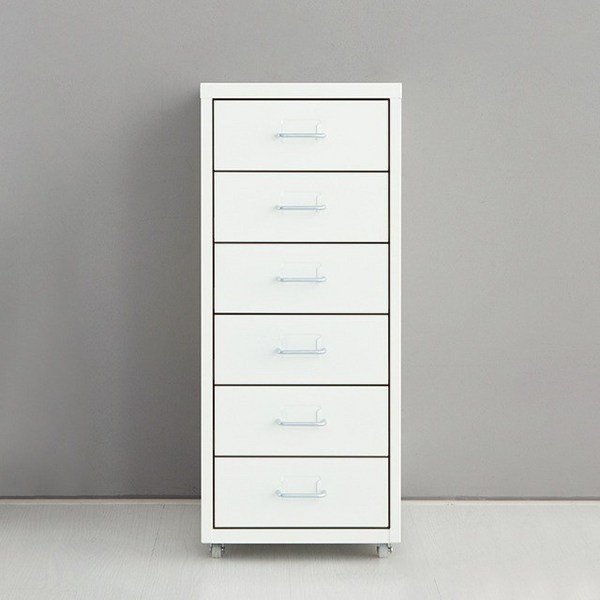  마켓뷰티 FIHA 서랍장 6단, 화이트, 6개 