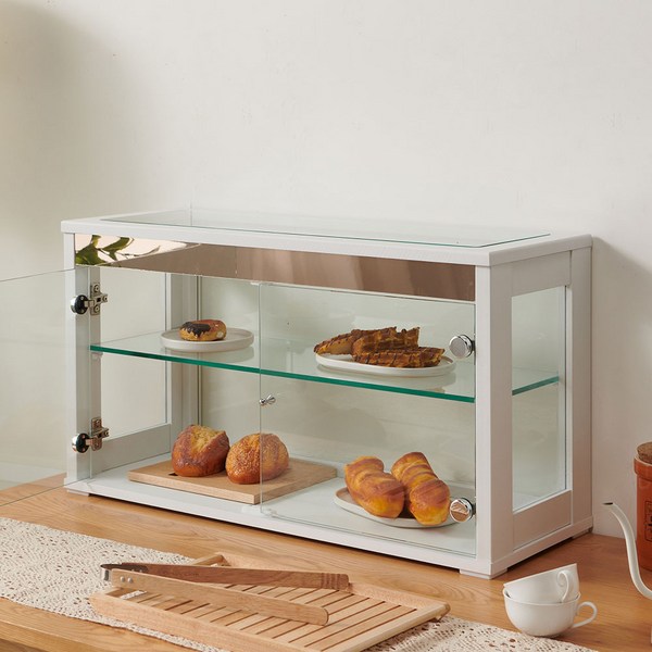 우드 쇼케이스 (600/800) 쿠키 빵 향수 소품 진열장 장식장, 브라운, 우드 쇼케이스 A타입 800