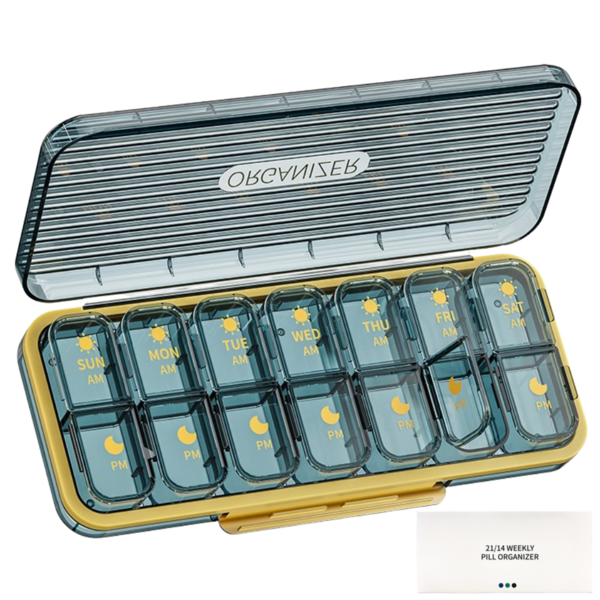 조빈니타 프리미엄 요일별 휴대용 약통, 블루, 1개