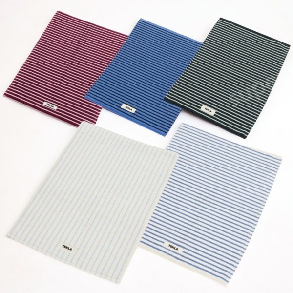 덴마크 테클라 시에나 스트립 발 매트 스프라이트 입구 및 다용도 러그, 베이비블루 스프라이트