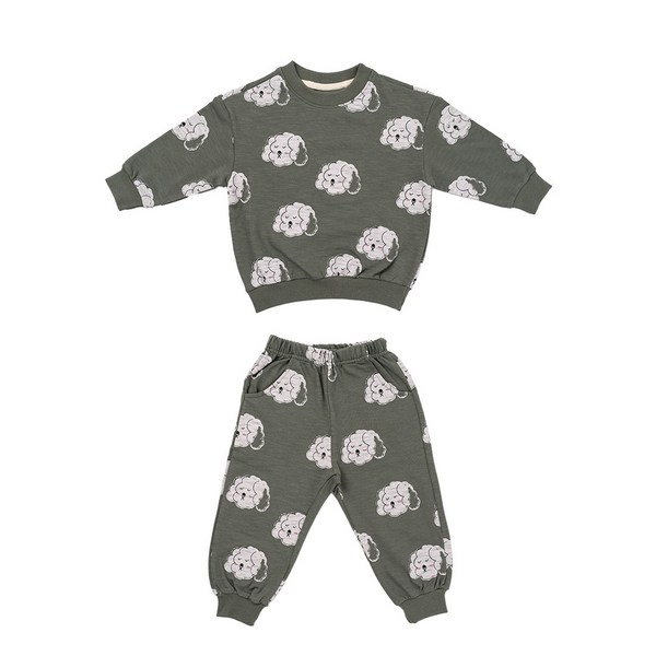  꼬떼드무어 모티프 셋업_비숑 베르 아기상하복 유아상하복세트 맨투맨세트 아동복 등원룩 