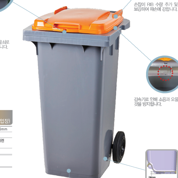내쇼날 쓰레기통 음식물쓰레기통, 1개, NWB-120(청색)