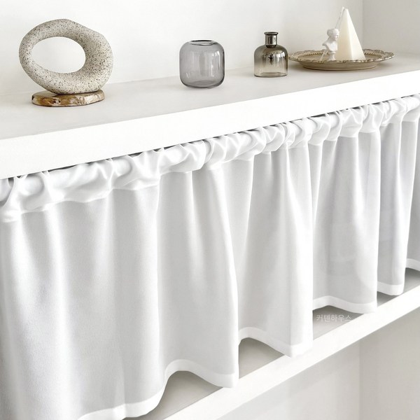  커텐하우스 도톰쉬폰 주방 바란스 커튼 