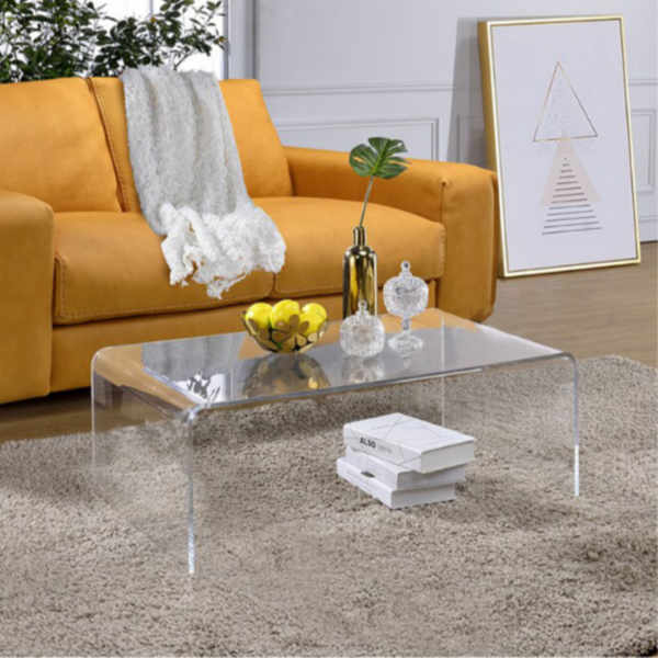  오늘리 미드센츄리 거실 아크릴테이블 60cm, 투명 