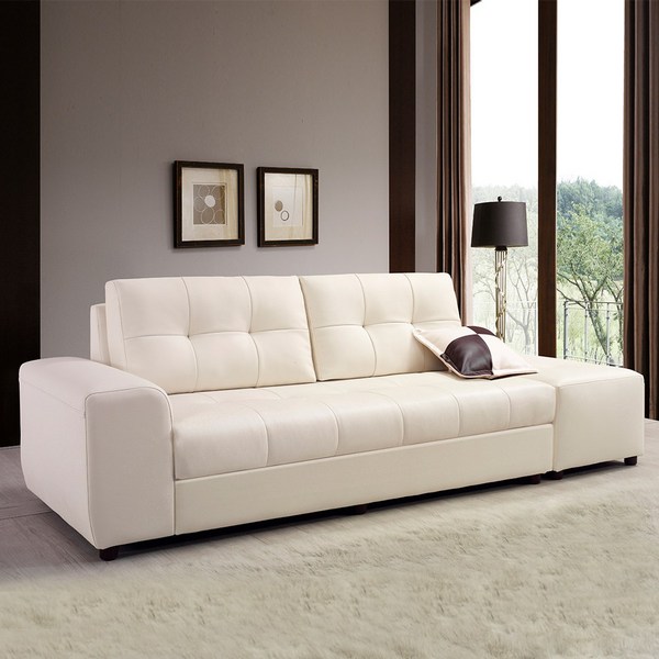  서광퍼니처 국내제작100% 헤르본 CL라텍스 3인용 가죽 소파 sk, 크림베이지 