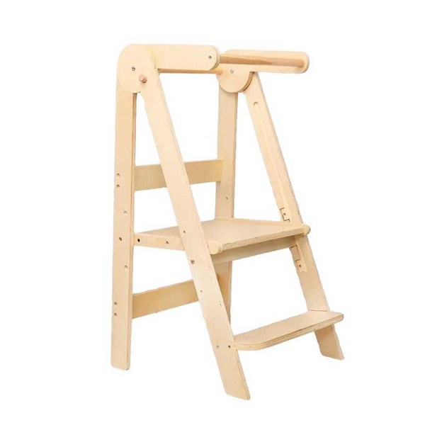  접이식 탑타워 키친헬퍼 디딤대 홈발판 의자 안전가드, 라이트 베이지 