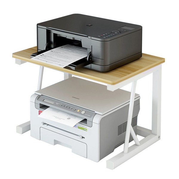 레디박스 다용도 2단 프린터 복합기 받침대 선반, 우드, 1개