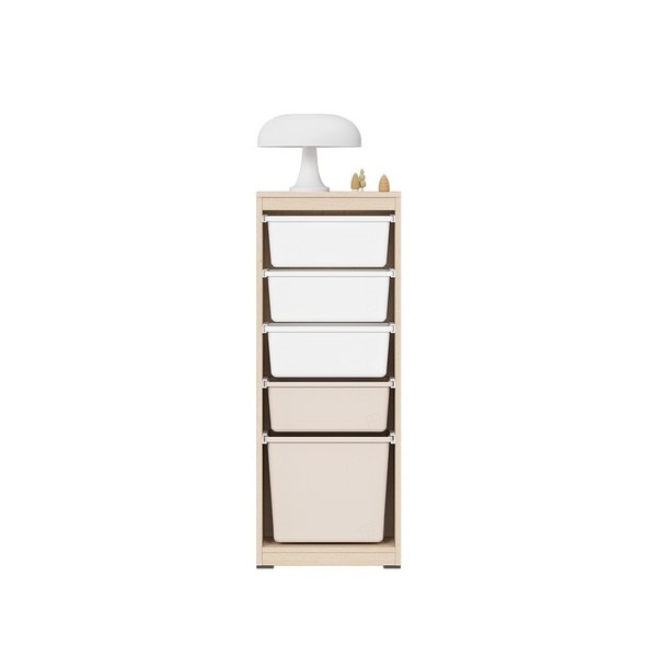  한샘 샘키즈 박스 수납장 435 뉴트럴베이지, (몸통)크림화이트/(박스)하프베이지(B) 