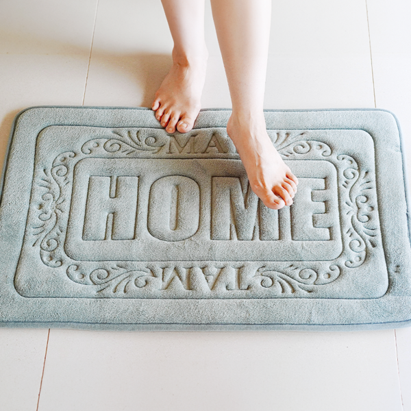  리빙생각 빨아쓰는 메모리폼 극세사 뽀송 발매트 80x50cm 