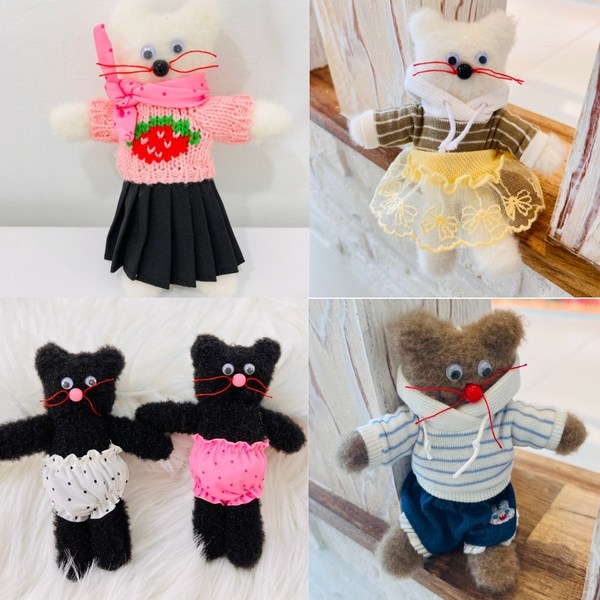  모남희 키링 모남희옷 모루인형 반바지 치마 악세사리 모음, 바이올렛리본 드레스, 1개 