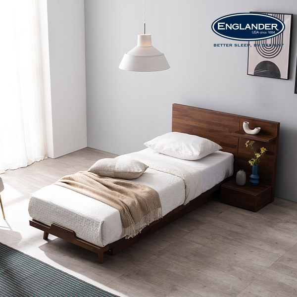 잉글랜더 허그 미니싱글 침대(독립매트 800-MS) 3Colors, 멀바우브라운