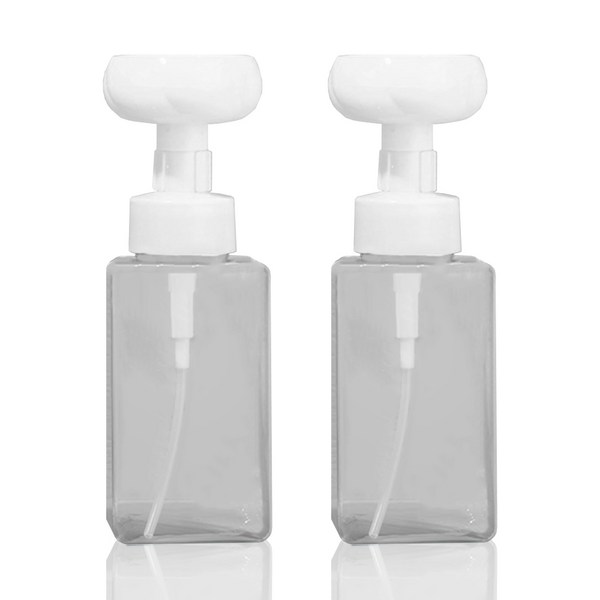  꽃잎 풍성한 버블 거품 제조 용기 450ml, 2개 