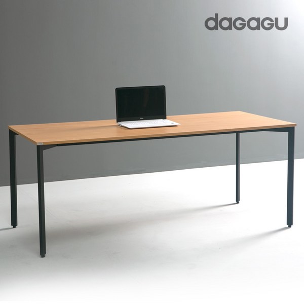  다가구 페르마타 1800 x 800 컴퓨터책상 스탠다드 타입, 비치(상판):블랙(프레임) 