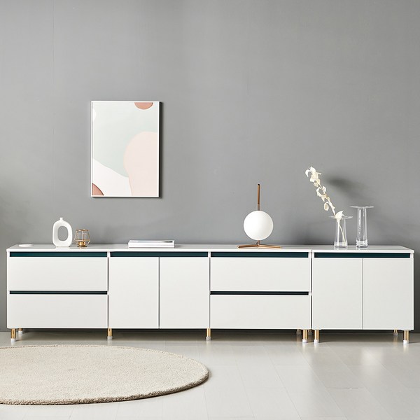  동서가구 이즈 로렐 2400 거실장, 화이트 INL004 