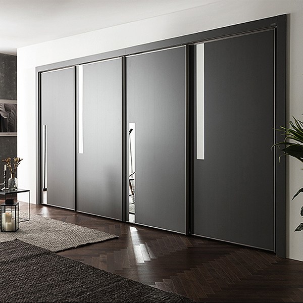 야누스 슬라이딩 붙박이장(고급형) 240cm~360cm(8자~12자), 그레이 