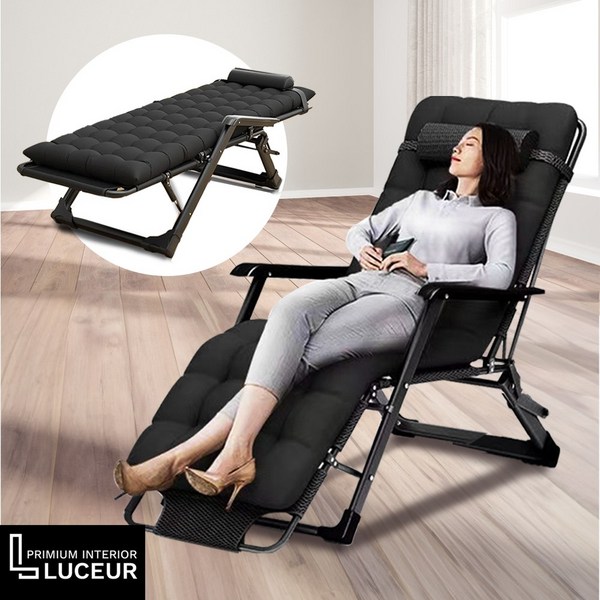  루체르 접이식침대 사무실 야전 차박 캠핑침대 휴대용 1인용, 블랙 펄 