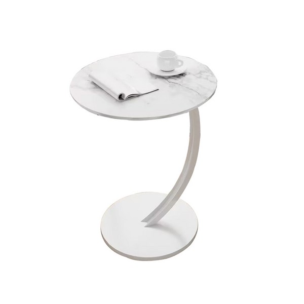 YANGTA 유럽식 패션 아이디어 원형티테이블62cm*40cm, 화이트