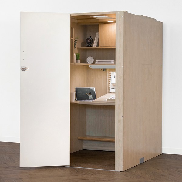  아이디어스터디 1인실 독서실책상 스터디룸 오른쪽문 슐레이먼오크 자연광LED스탠드+천정등 포함 