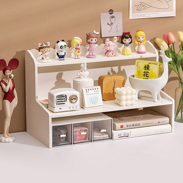  HK.sell 물결무늬 키높이 테이블 선반, 대형, 1개 