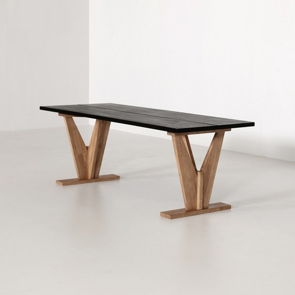 양성국갤러리 조이 원목 4인 6인 식탁 테이블 1900 (블랙), 조이 테이블 1900 (블랙)