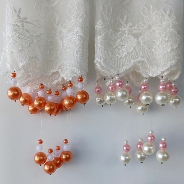  바란스 주방커튼 진주커튼 바란스 문발 비즈커튼, 실버바란스 