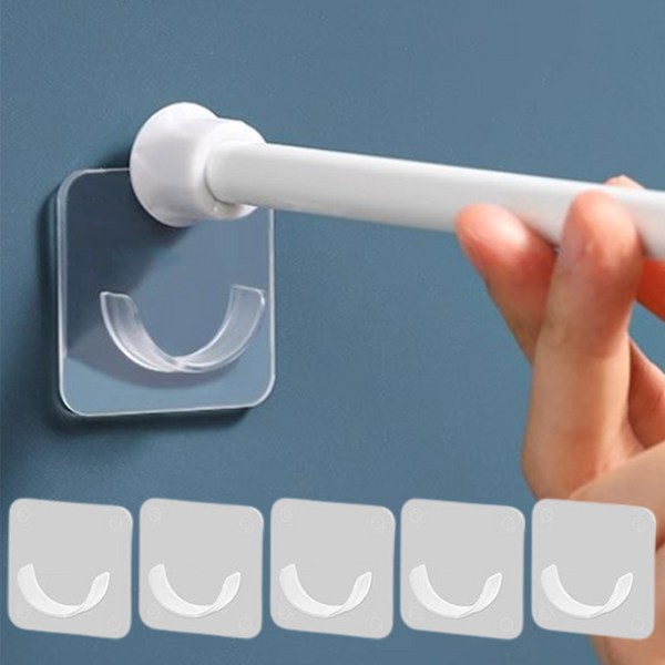  무타공 부착식 커튼봉 브라켓 홀더, 6개 