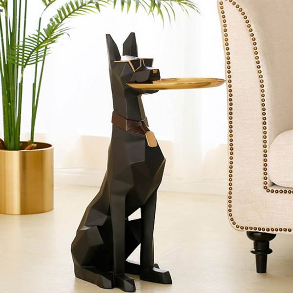  도베르만 사이드테이블 쇼파테이블 거실협탁, 블랙 