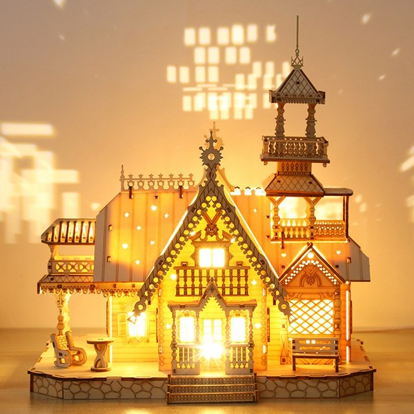 싱글레이드 무드등 뮤직박스 3d 퍼즐, 동화속별빛별장