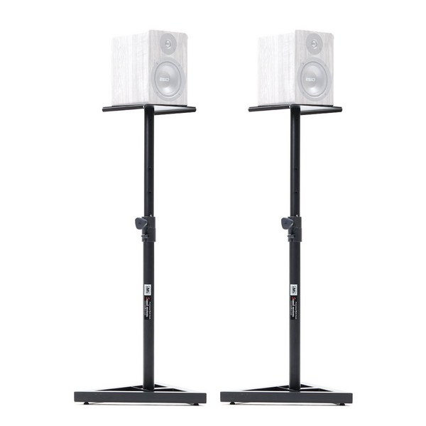 아이엠아이 모니터스피커스탠드 1조(2개입) 660mm-1150mm, 블랙