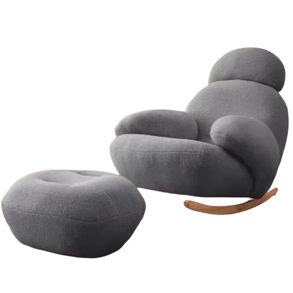  Montheria 흔들의자 귀여운 1인용쇼파 심플 스타일 리클라이너 C395-23, 네, 그레이, 1개 