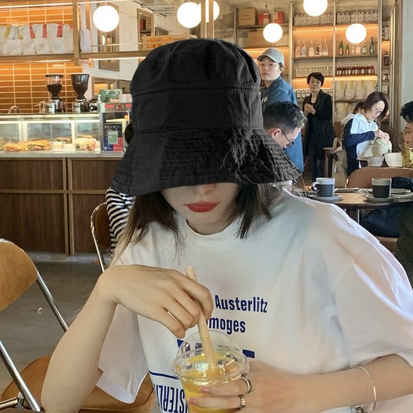 클로픽 남녀공용 무지 오버핏 버킷햇