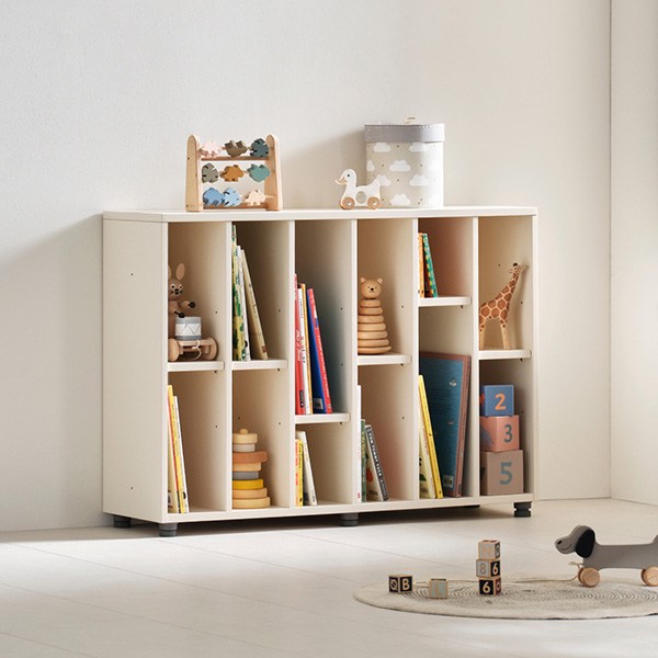  [일룸] 에디키즈 2단 1000폭 좁은책장, IV(아이보리) 