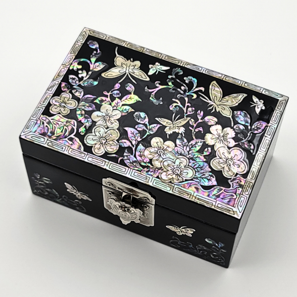 한국민예사 나전칠기 자개 검정 보석함 돌반지 보관함 악세사리 다용도함 한국 전통 기념품 외국인 선물, 03 나비