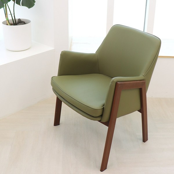  [파스텔우드] 케이소파 편안한 고급 카페의자 커피숍의자 1인소파 인테리어의자, 그린 