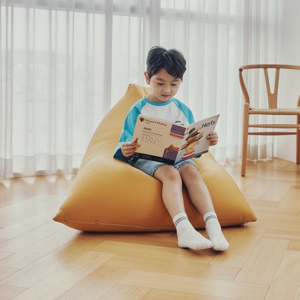 생활특권 쫀득 빈백 쇼파 대형, 옐로우