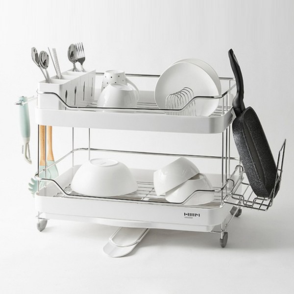 한샘 네오유로 식기건조대 2단, 화이트