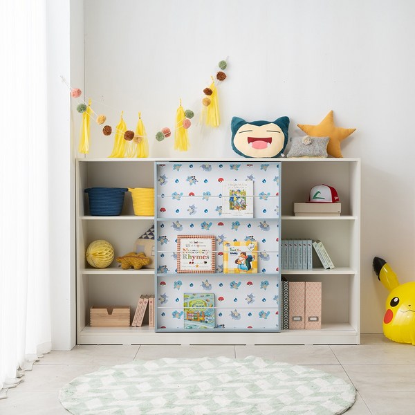 리바트 프렌즈아이 포켓몬 에디션 1800 슬라이딩 전면책장(2색), 화이트(피카츄)