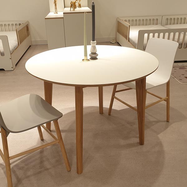 오크원형테이블 화이트식탁, 오크원형테이블(1100)