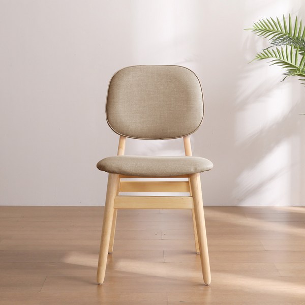  린백 LB22K 카페 인테리어 원목 식탁의자, 베이지 